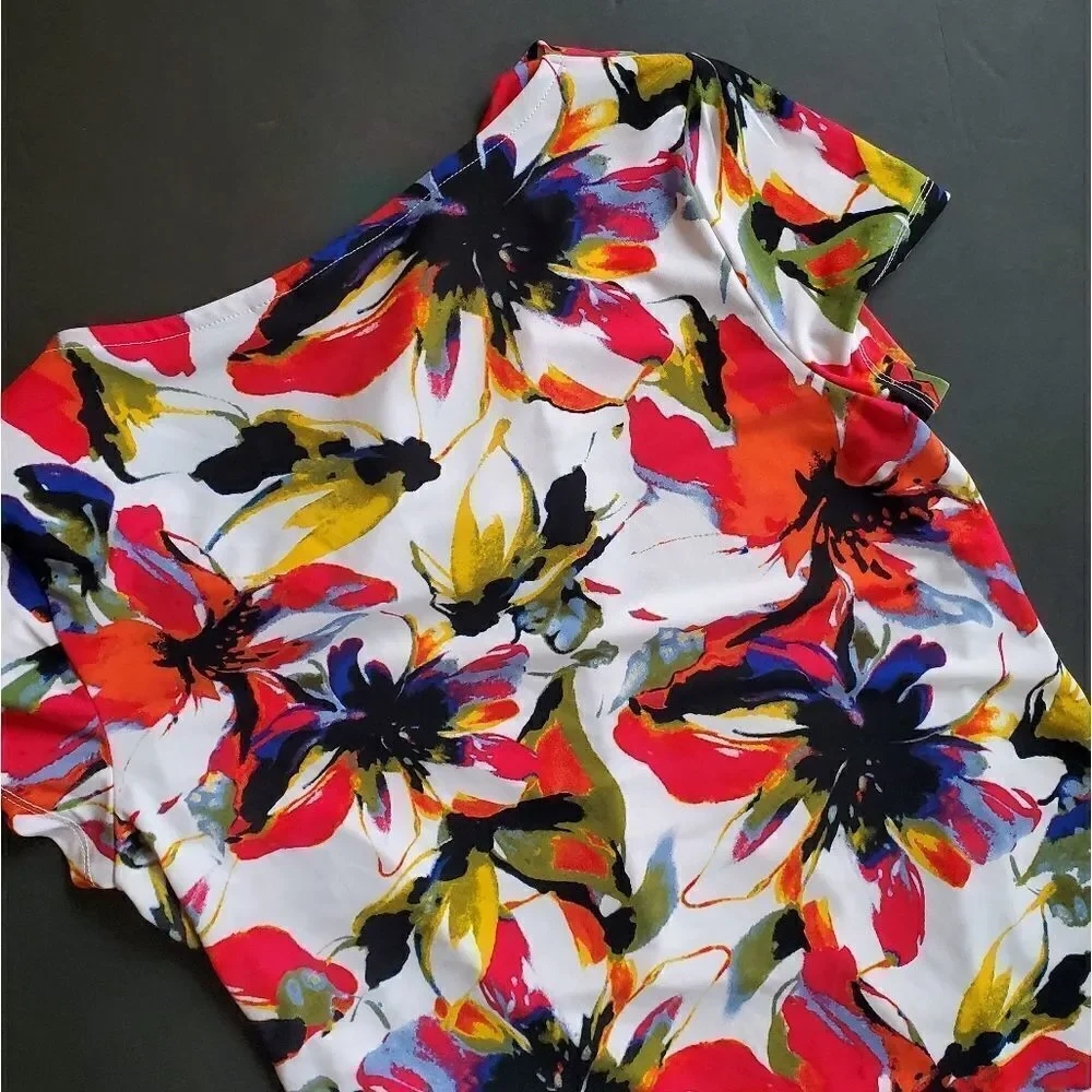 212 collection Multi Floral Print Blouse - Picture 7 of 10